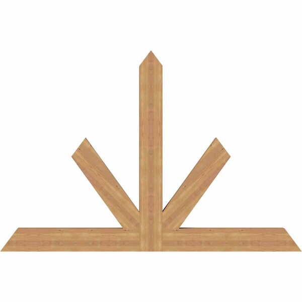 Ekena Millwork Saratoga Timber Gable Bracket, Western Red Cedar, 72"W x 48"H x 3 1/2"D x 5 1/2"F, 16/12 Pitch GBW072X48X0406SAR00SWR - main